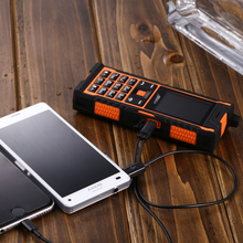 100 waterproof drop in water 3800mAh mobile power bank torch flash FM GPRS voice king Vibration