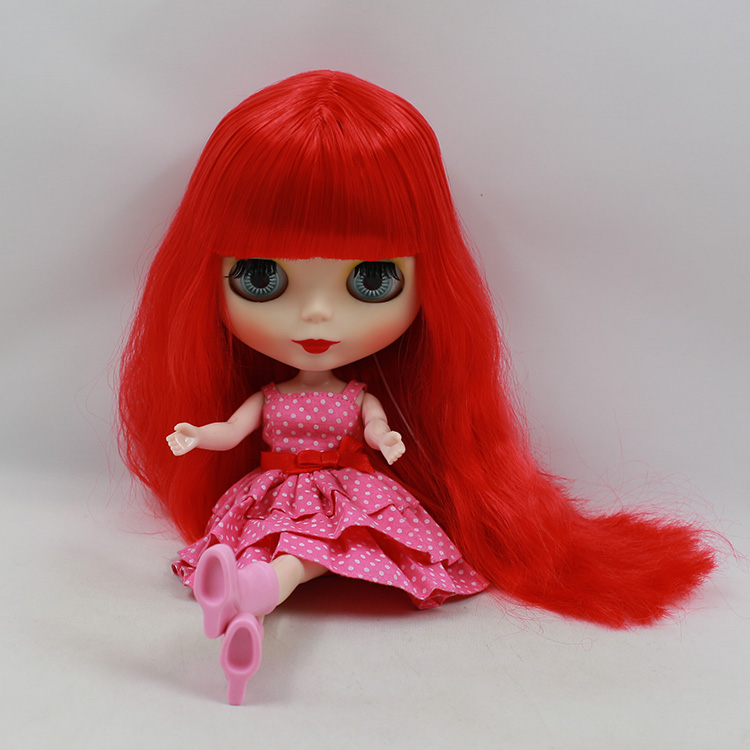 Blyth nude doll bonecos colecionaveis 30cm fashion doll RED boneca cabelos longos bjd dolls for sale