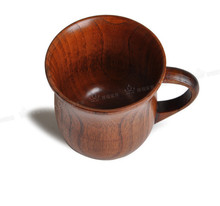Milk tea coffee Elegant Anti hot Wooden Wild jujube wood Mugs cute london travel vintage gift