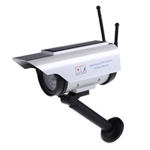 Solar Power Fake Dummy Outdoor Security Home CCTV Camera Flashing LED light Free shipping