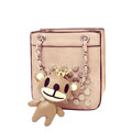 Cute Bear Rivets Ornament Ladies Small Square Bag Fashion New Chain Hand Bag Ladies Concise MINI