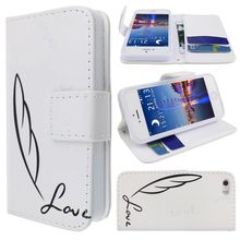 Newest Cute Stand Wallet PU Leather Case For iphone 5 5S 5 S Luxury Phone Bag Cover Book Flip with Card Slot Holder
