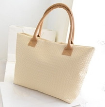 Hot Selling Women PU Leather Handbag Tote Shoulder Bags Large Capacity PU Weave Bags F202