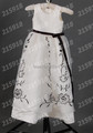 2016 Hot Ball Gown Flower Girl Dress for Wedding Cap Sleeve Sleeveless Dress for Child Applique