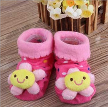 30 Colors Cartoons Anti Slip Lovely Cute Child Infant Toddler Baby Socks Boy Girl Unisex Boots