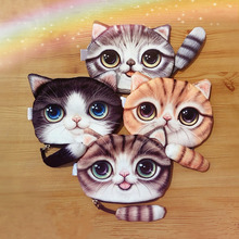 New Small Tail Cat Coin Purse Cute Kids Cartoon Wallet Kawaii Bag Coin Pouch Children Purse