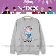 2016 Newest VIXX K POP Album Zelos Hoodies vixx MV Spring Autumn Sweatshirt kpop clothing women men hiphop baggy Shirt RAVI LEO
