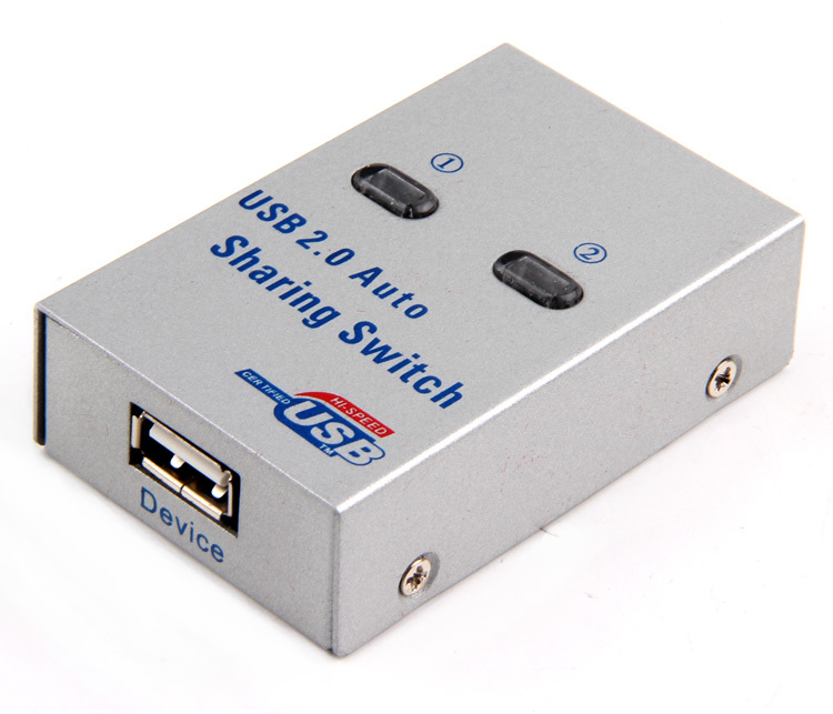 Free shipping!High Quality USB 2.0 Mini Manual Share Switch 2 Way Port