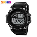 SKMEI 1229 Men Digital Sport Watch LED Display Big Dial Resin Glass Alarm Clock Chronograph 12