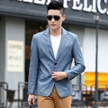 Casual Men Leather Suit Long Sleeve Two Buttons Men s Blazers Faux Leather Jacket Slim Fit