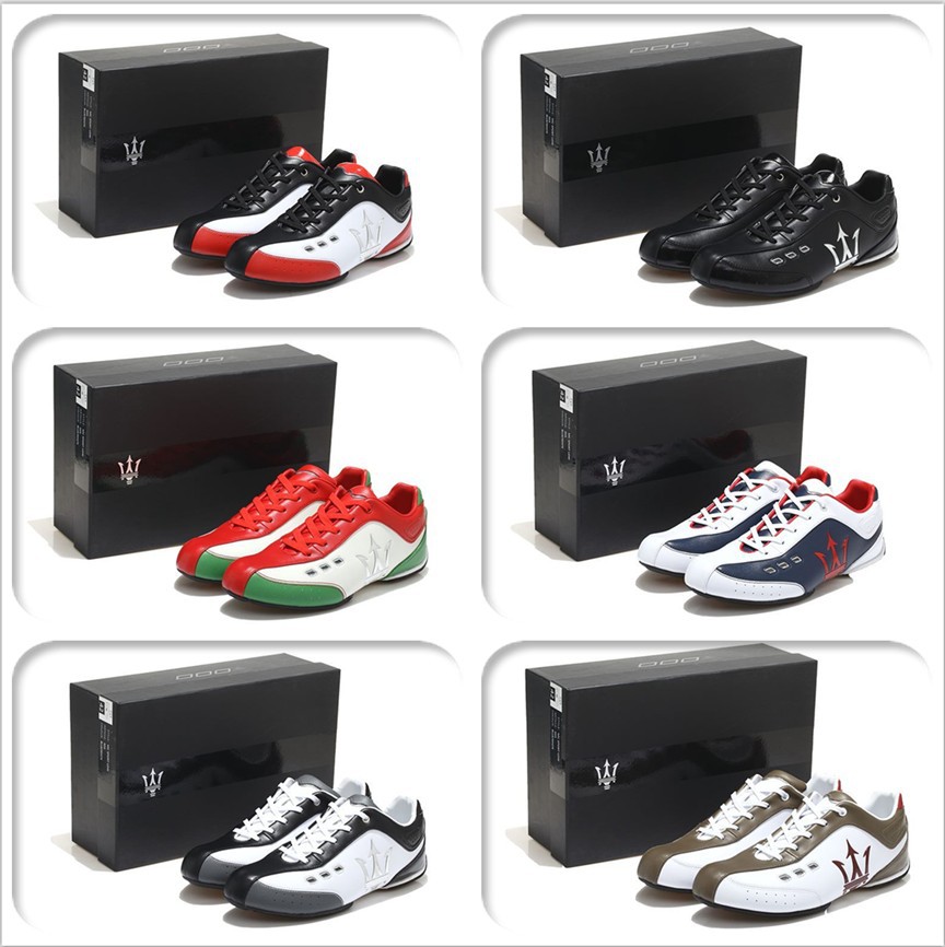 Italy 2015 MASERATI fashion Sneakers sneaker men Genuine Leather shoes sports shoes comfortable Racing shoes big
