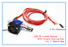 50 pcs E3D V6 3D Printer J-head Hotend with Single Cooling Fan 1.75mm/3.0mm Direct Filament Wade Extruder 0.3/0.4/0.5mm Nozzle