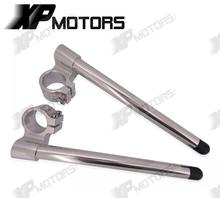 New CNC 1 Riser Clip On Higher Clipons Handlebar Universal Fit 35mm Forks Fits For CAFE