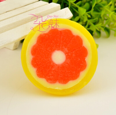 4pcs/lot Cartoon Children/baby Cute Fruit Soap Handmade Whitening Essential Oil Soap cheap lemon