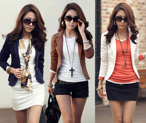 2013New-Lady-Women-Fashion-Slim-One-Button-Long-sleeve-Leisure-Blazer-Coat-Jacket-5-colors-free