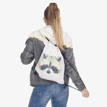 POLYGON RACCOON 3D printing Womens Men s Gym Bags Handbag Daypack mochila feminina bolso de lazo