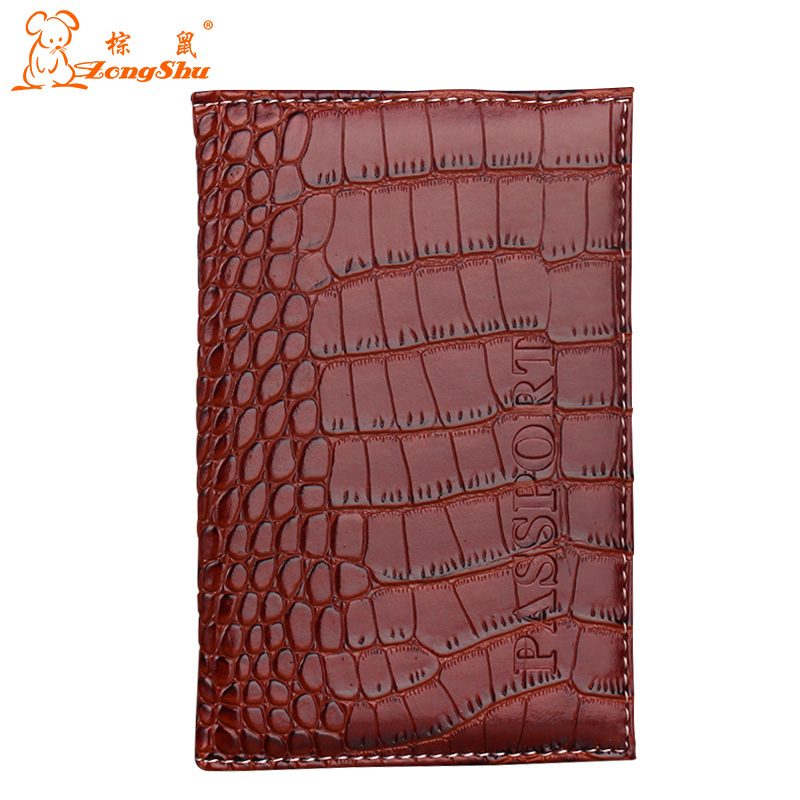 ZS 2015 New Arrived Candy Color Fashion Passport Cover Card Holder Unisex Travel Passport Holder crocodile