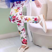 Wholesale Girls Pants Floral Printing Girls Leggings Children Classic Leggings 2-13Y Baby Girls Pants Kids Leggings