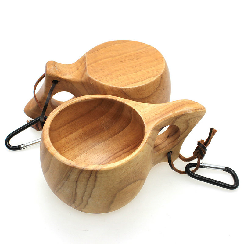Hot Design Coffee Drinking Wine Tea Wooden Cup Craft Mug Tableware Handmade