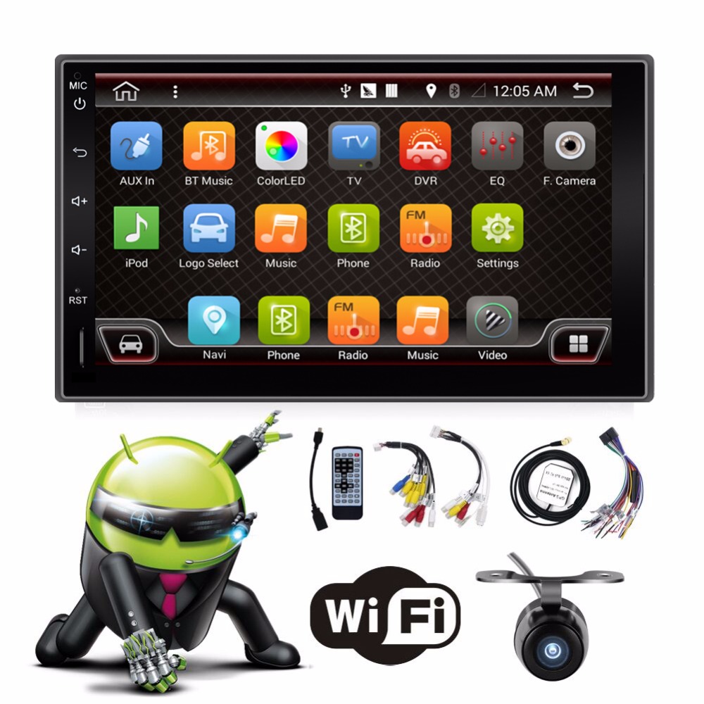 Dual Core 2GHZ Two Din 7Inch Android 4.4 Universal Car Non-DVD Player With Wifi 3G Host GPS BT IPOD Mirror Link Radio Free Map Dual Core 2GHZ Two Din 7Inch Android 4.4 Universal Car Non-DVD Player With Wifi 3G Host GPS BT IPOD Mirror Link Radio Free Map