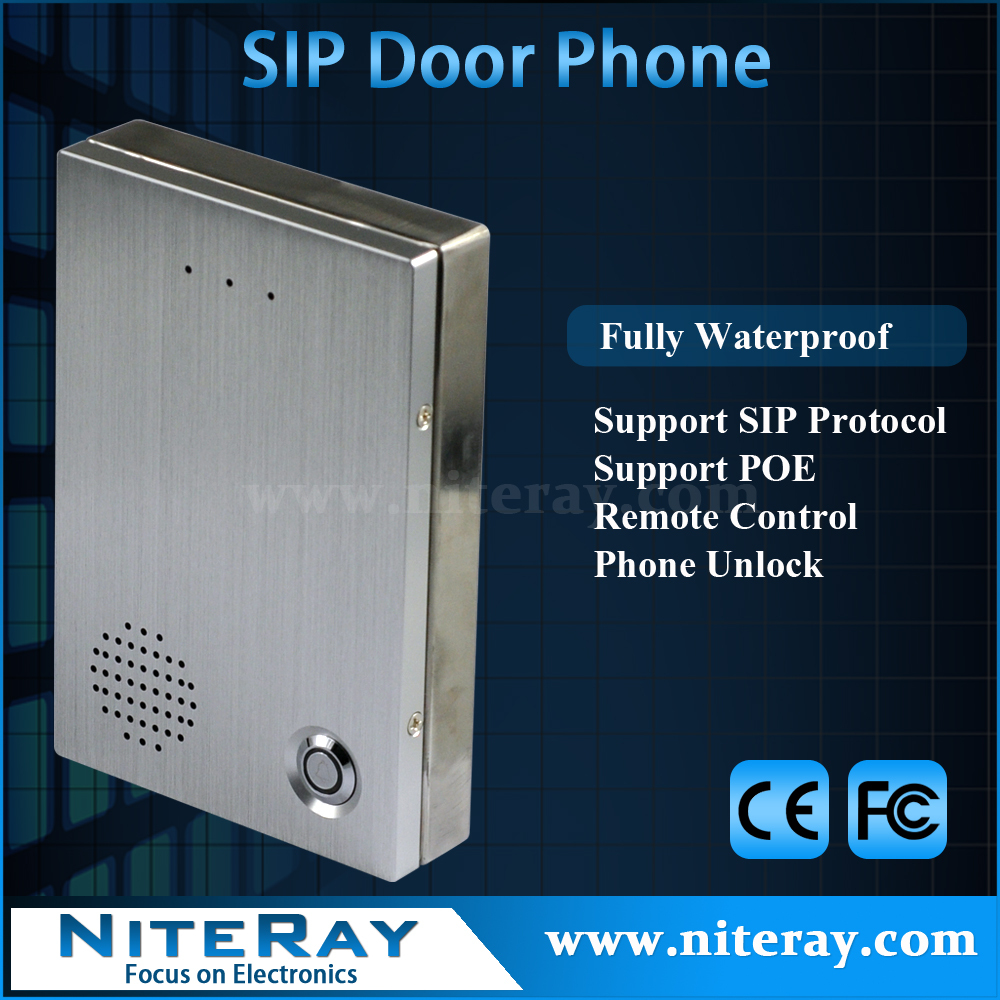 2016 NEW VoIP remote control intercom doorbell ip control lock support voip SIP phone PBX