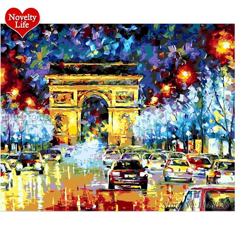 yagmur gece resim tuval diy dijital yagliboya resim by numbers manzara boyama cizim sehir dugun ask guzellik hediye coloring by numbers drawing by numberscolor city aliexpress