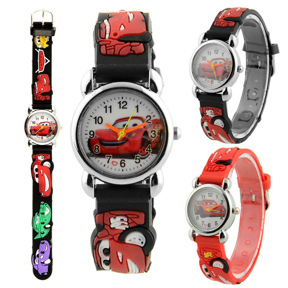 Гаджет  Cute Cartoon 3D Car Printed Analog Quartz Child Kids Wrist Watch Red Band Strap Birthday Gift Brand New None Ювелирные изделия и часы