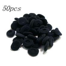New Black 50pcs Soft 18mm Replacement Ear Pad Bud Foam Earbud Cover For Earphones