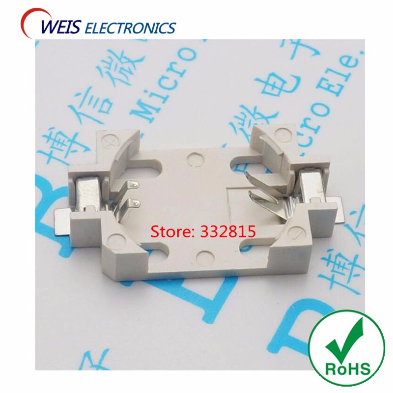 CR2016,CR2025 /& CR2032 Battery Holder 3v 1Pc. SMD//SMT Button Coin Cell