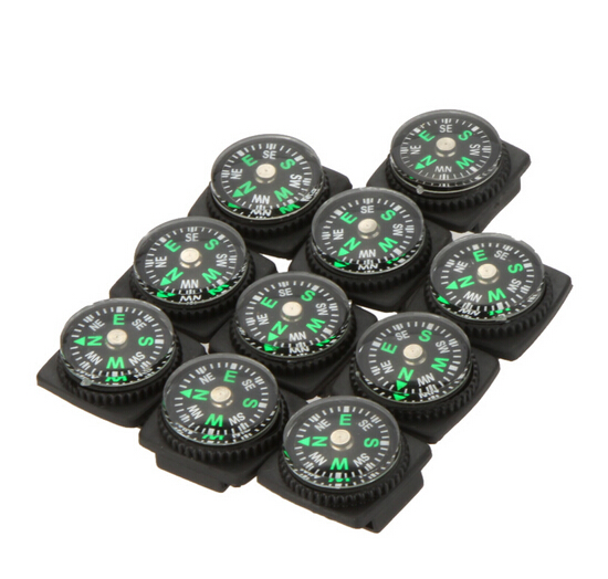 10PCS Mini Compass for Paracord Bracelet Outdoor Camping Hiking Travel Emergency Survival Tool