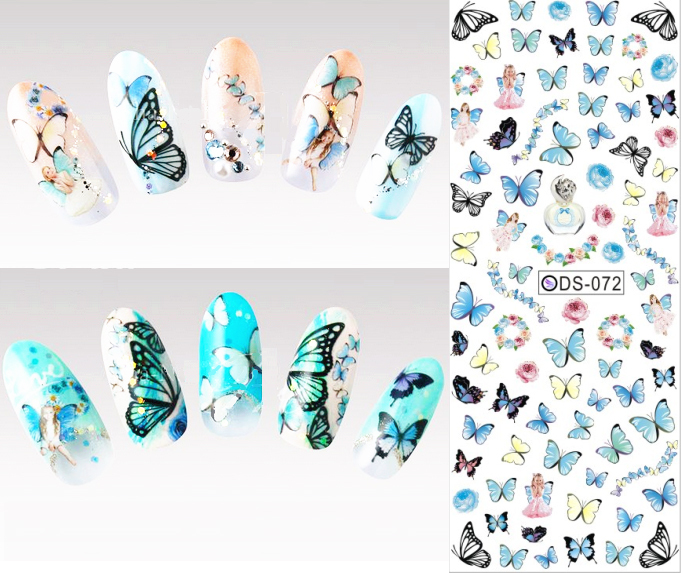 HOT SALE 2015 new product Beautiful Butterfly Water Tranfer Nail Art Sticker Nail Beauty Foil Decals
