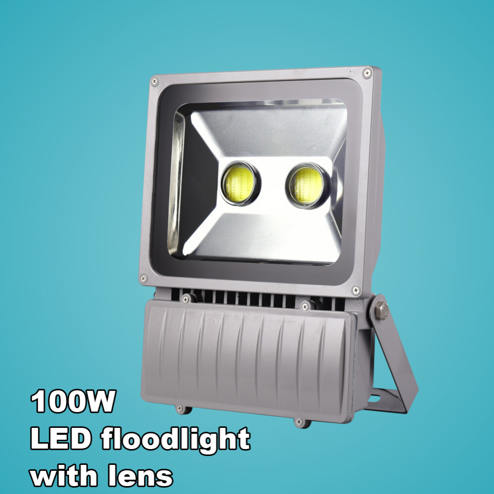 Фотография LED Floodlights 100W 100-240V Outdoor Wall Garden Lawn IP66 Waterproof Flood Light Spotlights Exterior Lighting Lamps Has Lens