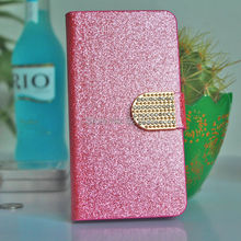 Free Shipping Shiny Leather PU Flip Phone Cover Case Lenovo s868t Cell Phone Case Cover with