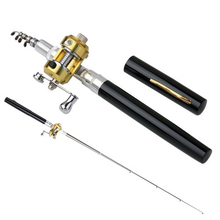 2015 Best Sale Black Mini Pocket Aluminum Alloy Pen Fishing Rod Pole / Reel
