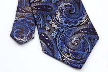 NT0292 Royal Brown Paisley Man s Classic Business Wedding Party Tie Fashion Luxury Jacquard Woven Silk