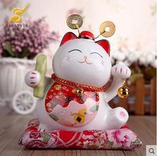 Керамические maneki neko копилка домашнего декора ремесла украшения керамическая каваи орнамент фарфоровые статуэтки кошка