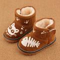 AB winter fashion face Children snow boots Boys Girls Cartoon cute children with low boots Top