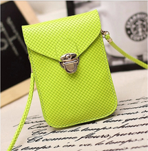 2016 New design ladies Korean fashion style Mini weave messenger women PU leather handbag small bag for phone and coin accessory
