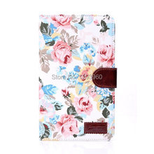 for samsung galaxy tab4 7 0 tablet pu leather flower case with card slot and stand