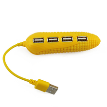 1 pcs Cartoon Corn High Speed Mini Slim 4 Port USB 2 0 Hub Expander Multiple