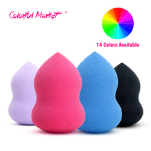 Hot Selling New Cute Gourd shape Great Beauty makeup Sponge Blender Makeup Blending Foundation Smooth Sponge 14 colors to choose