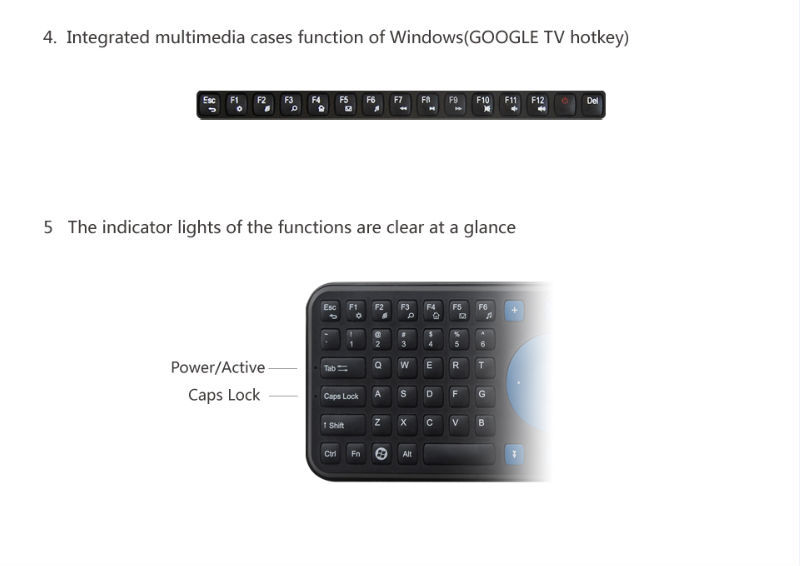 Measy RC7 Bluetooth Keyboard with Touchpad IR Remote