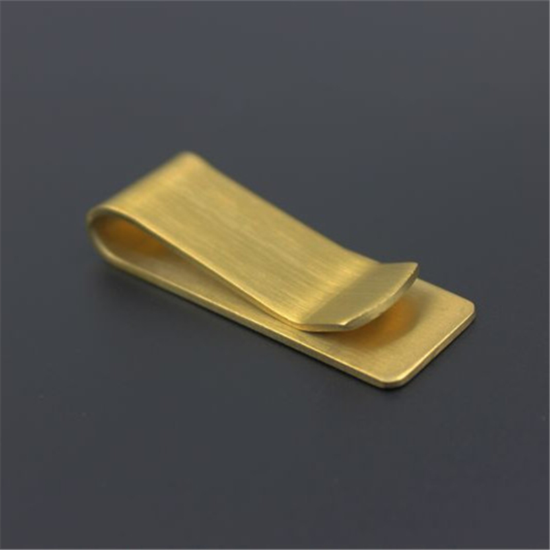 Edc Stainless steel coin gold copper money clips metal metallic hollow holder for mens money purse