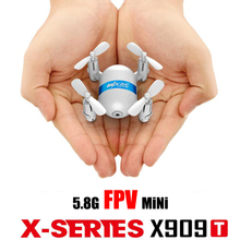 2016 Best new MJX X909T X909 T Mini RC Drone Quadcopter 5.8G FPV with 2.0MP Camera One Key Return Headless Mode RTF Mode 2