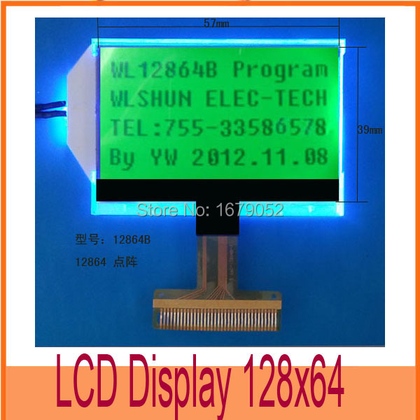 12864 Character LCD Display Module 128x64 Graphic Matrix for Digital esr meter Transistor Tester Backlight
