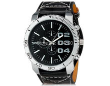 Womage 1091B Unisex de moda Large Dial analógico reloj deportivo reloj de pulsera con amplia imitación de cuero banda