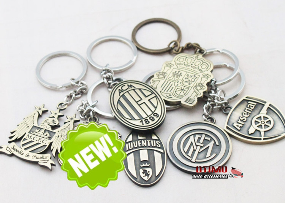 England Premier League Arsenal Bronze Sculpture Keychain Football Souvenirs Key Holder Key Chain European Club Soccer Keyring 3