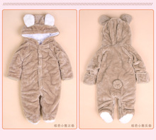 Autumn winter baby clothing coral fleece jumpsuit animal clothing romper baby clothes all for children clothes