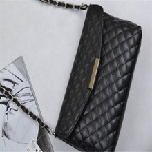 Durable Hot Luxury Brand Fashion Quilted Plaid Women Leather Shoulder Bag Wholesale Free Shipping