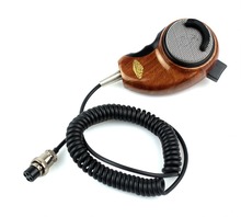 4 Pins Woodgrain Noise Canceling Microphone Speaker for US Radio Cobra Walkie talkie two way CB Ham Radio J0051A